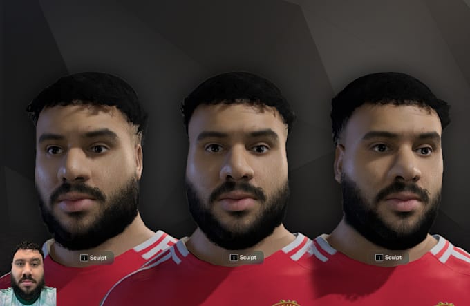 Gig Preview - Create character face game football fifa23 eafc24 eafc25 pc