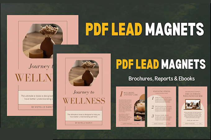 Gig Preview - Design unique PDF lead magnet, brochure, ebook report, workbook, templates