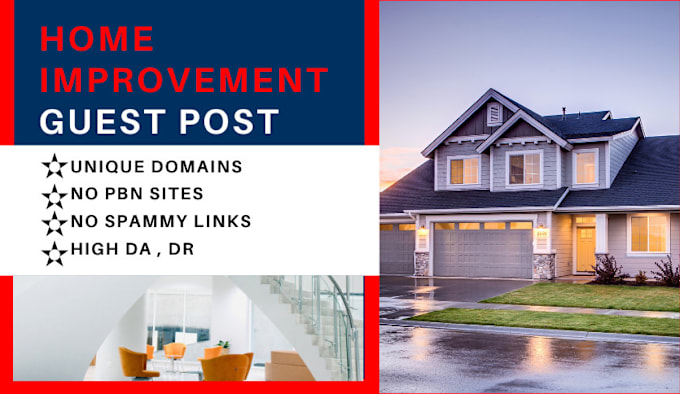 Gig Preview - Home improvement guest post with dofollow backlink