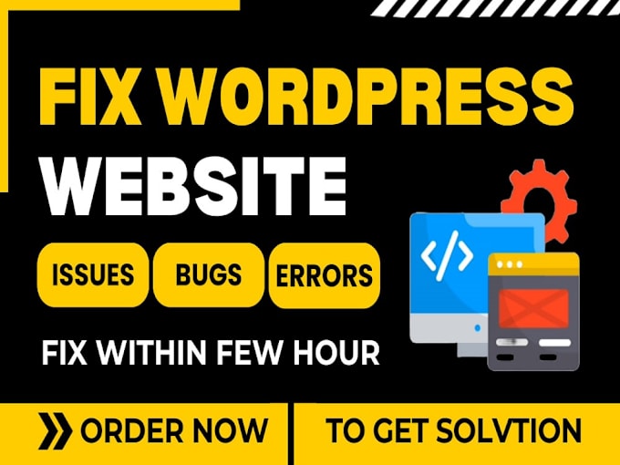 Gig Preview - Fix wordpress issues, fix wordpress problems and fix errors