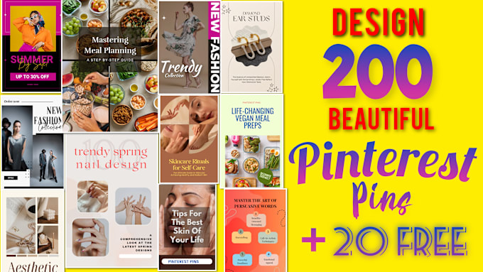 Gig Preview - Design 200 business pinterest pins manage seo ads