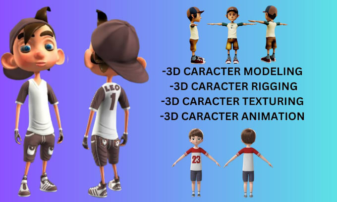 Gig Preview - Do character modeling, rigging and animation in blender