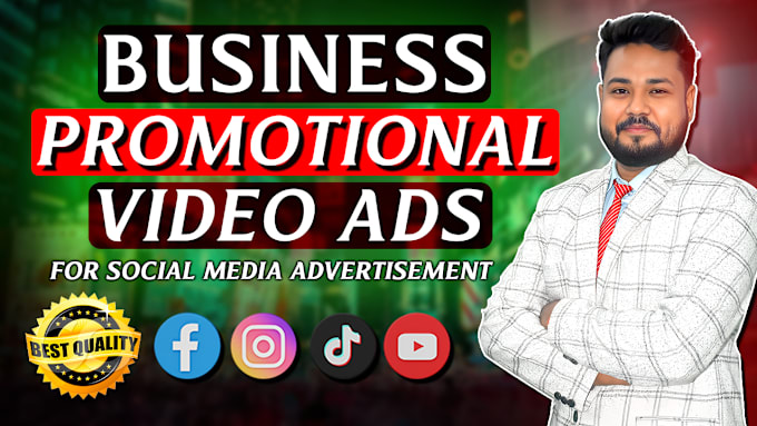 Gig Preview - Create promotional video commercial ads for your business