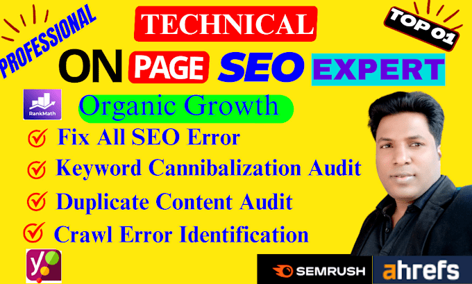 Gig Preview - Technical on page and off page SEO and fix the search errors