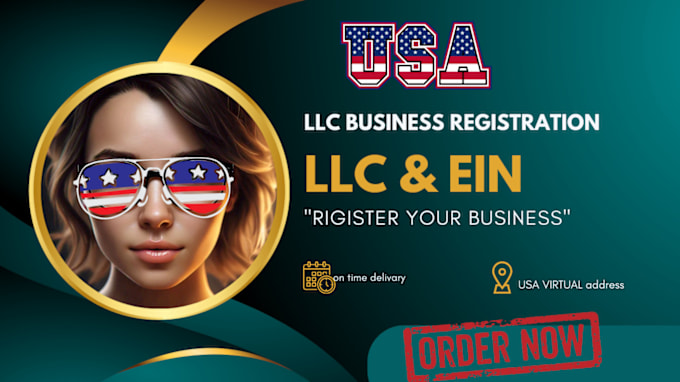 Gig Preview - Register US llc company for non USA residents business registrations ein number