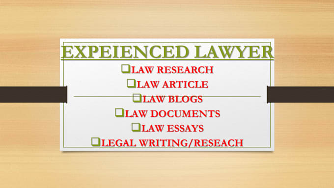 Gig Preview - Do legal research, contracts, case briefs, case laws, motions, civil, criminal