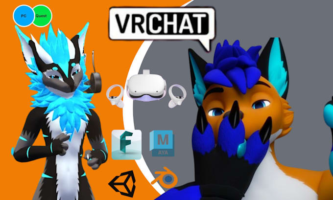 Gig Preview - Create custom furry avatar, nsfw fursona, vrc furry avatar, vrchat furry