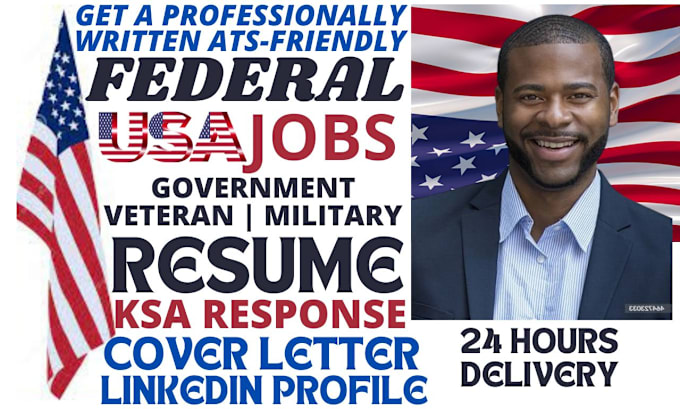 Gig Preview - Write executive usajobs, federal, government, military, veteran resume, and ksa