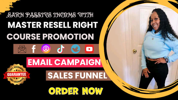 Gig Preview - Setup email marketing for master resell rights sales funnel for passive income