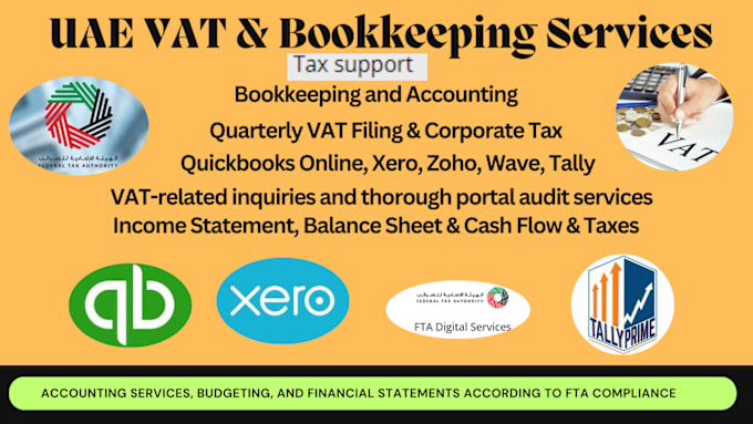 Gig Preview - Do accounting, zoho bookkeeping, vat and corporate tax filing in uae