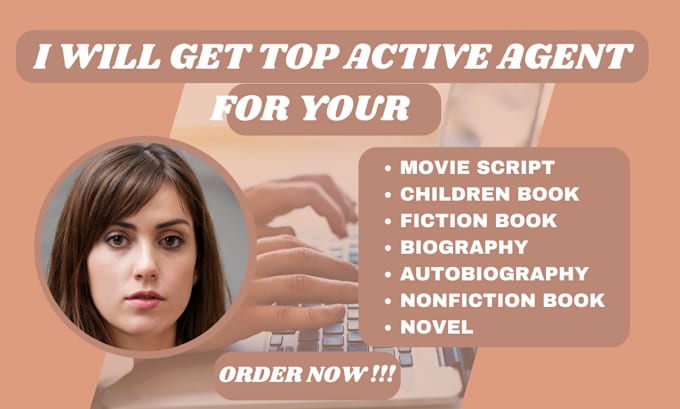 Gig Preview - Get top active literary agent for your screenplay, movie script, kids book query