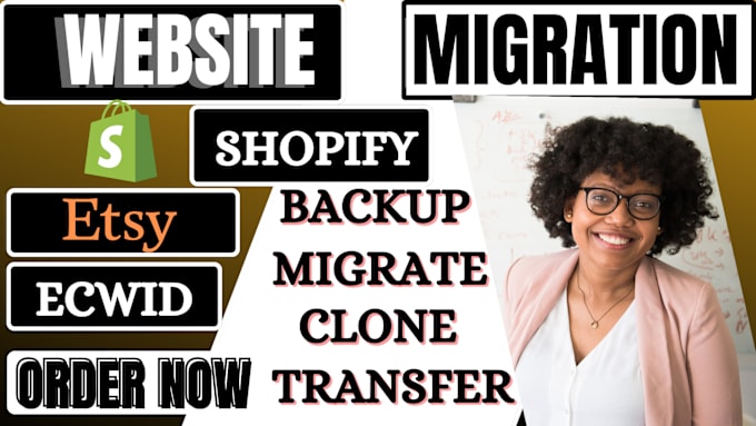 Gig Preview - Transfer backup migrate your shopify store migrate wordpress website to etsy