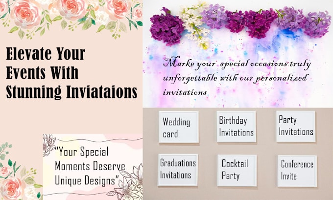 Gig Preview - Design customized invitations cards