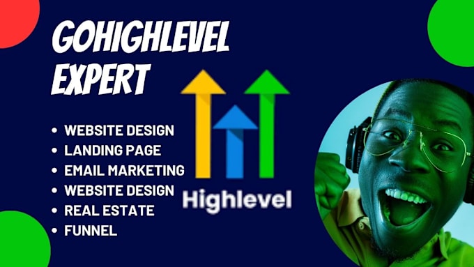 Gig Preview - Gohighlevel website gohighlevel landing page gohighlevel email marketing funnel