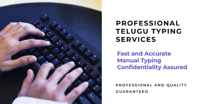 Gig Preview - Provide professional telugu typing services with accuracy and speed