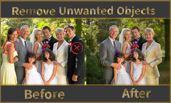 Gig Preview - Remove objects or people and do any photoshop editing