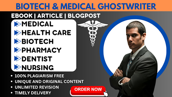 Gig Preview - Write medical ebook content on nursing essay, pharmacy, pharma, biotech writing