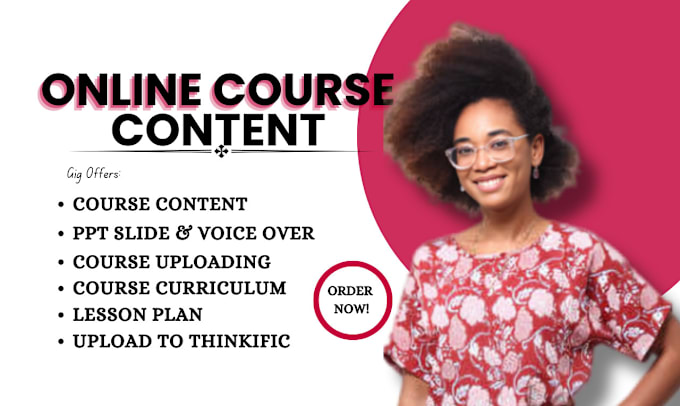 Gig Preview - Create online course content,course curriculum  udemy video course creation, ppt