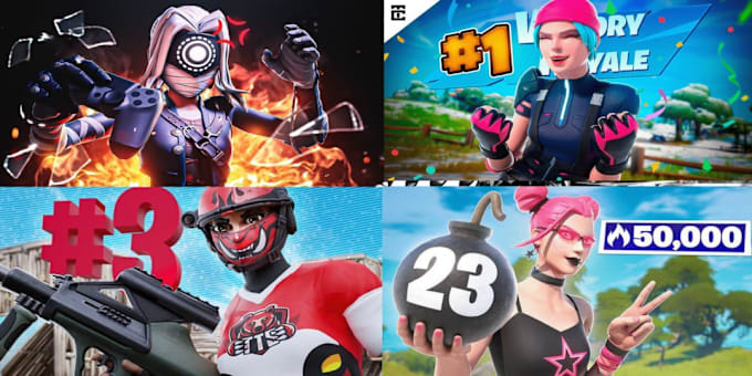 Gig Preview - Design you amazing 3d fortnite thumbnail