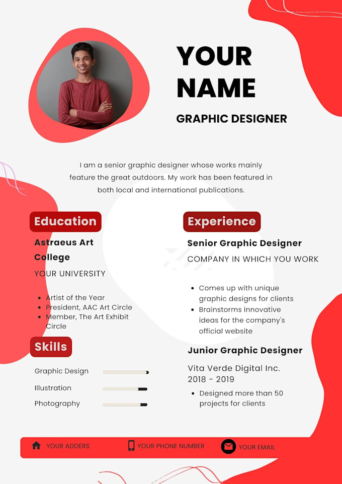 Gig Preview - Professional resume CV design for you