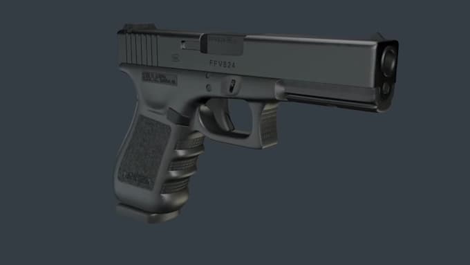 Gig Preview - Do realistic 3d weapon animation, 3d gun design, model 3d gun , 3d weapon render