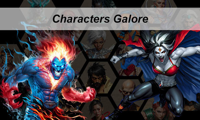 Gig Preview - Create amazing character concept sheets in varied styles