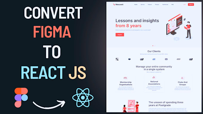 Gig Preview - Do figma, PSD and images to react js