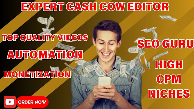 Gig Preview - Be your viral youtube cash cow faceless videos editor