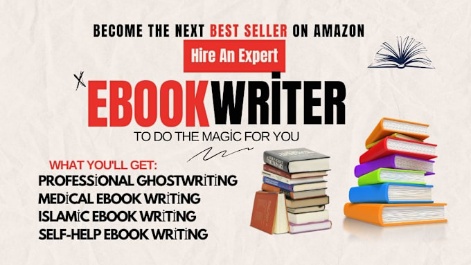 Gig Preview - Be your ghost book writer, medical ebook, islamic ebook, self help ebook writer