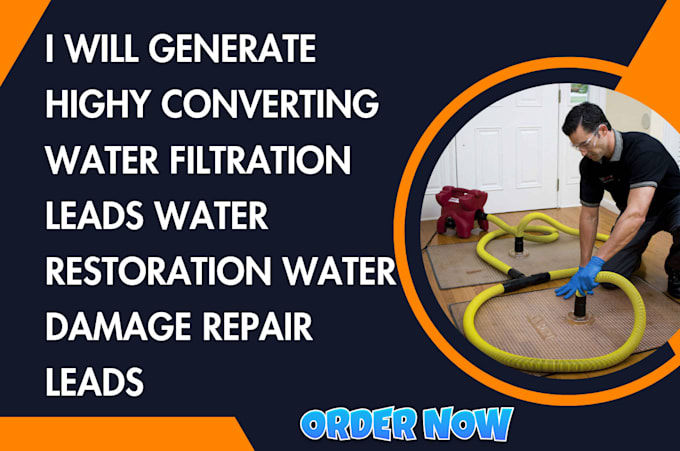 Gig Preview - Generate water filtration leads water restoration, damage leads via facebook ads