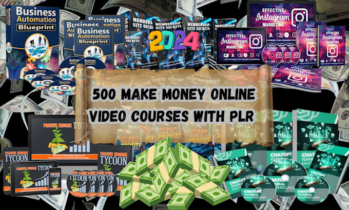 Bestseller - give 500 make money video courses with private label and master resell rights