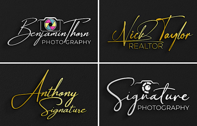 Gig Preview - Design signature, photography, scripted, handwritten logo for you