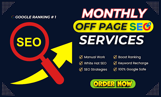 Bestseller - do monthly off page SEO service using authority white hat dofollow backlink