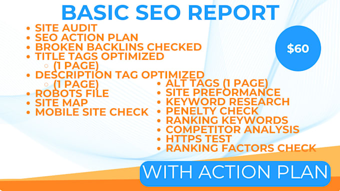 Gig Preview - Provide a comprehensive SEO report and action plan