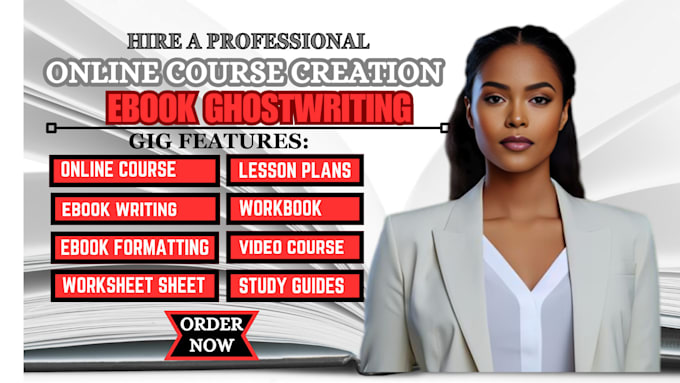 Gig Preview - Create online course content, ebook online course creation, kajabi course upload