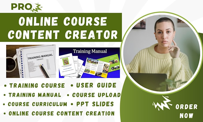 Gig Preview - Prepare online course content, elearning curriculum development, website design