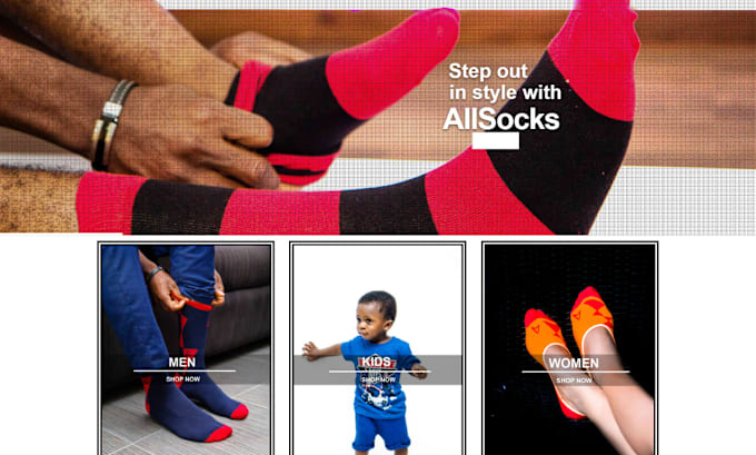 Gig Preview - Design profitable sock website sock accessories shopify store socks dropshipping