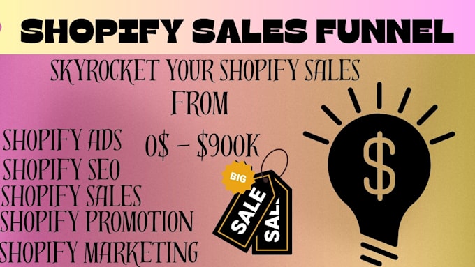 Bestseller - be expert shopify manager 7figure to promote droshipping marketing sales funnel