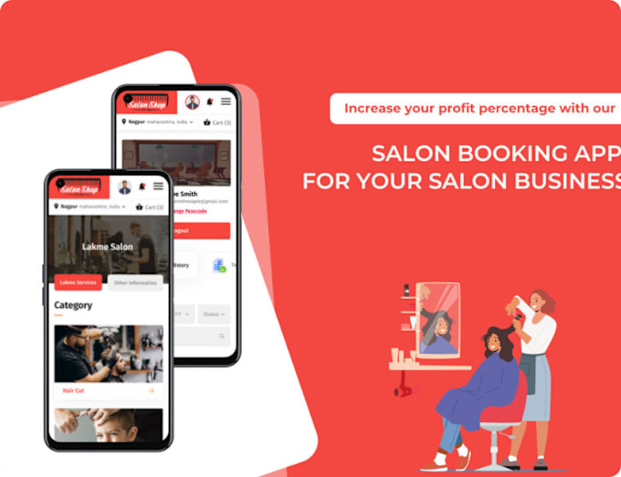 Gig Preview - Develop beauty salon, booking app spa, and barber salon apps for your business