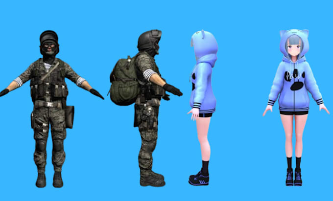 Gig Preview - Do 3d vrchat avatar vtuber model nsfw fury avatar unity vrm