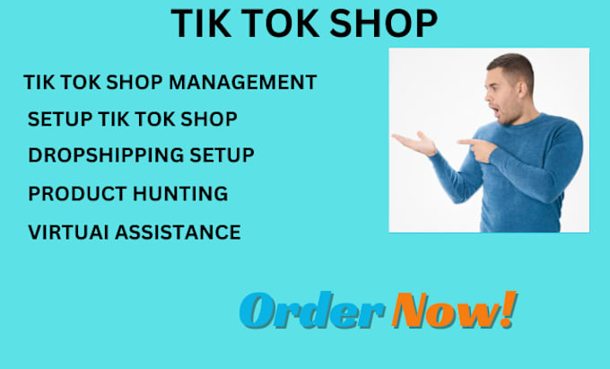 Gig Preview - Set up tiktok shop, drops hipping be your store management