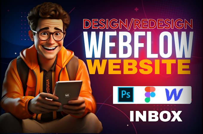 Gig Preview - Design or construct your webflow website into amazing be it figma to webflow