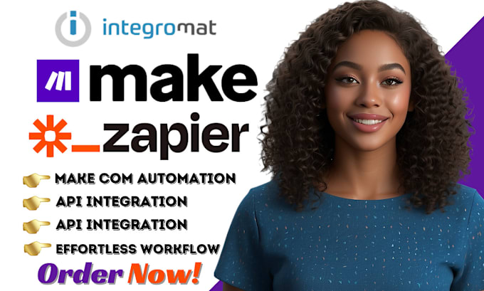 Gig Preview - Make com automation zapier automation integromat make com automation