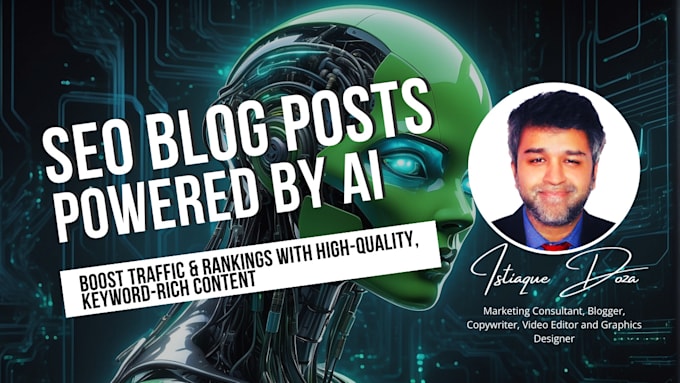 Gig Preview - Create SEO optimized blog posts using ai