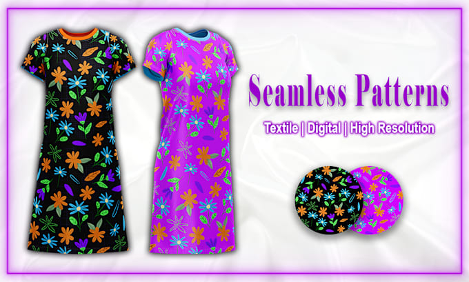 Gig Preview - Design seamless pattern textile prints pattern design