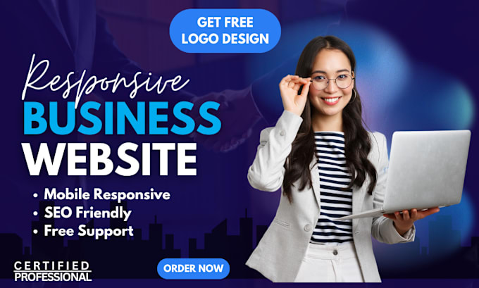 Gig Preview - Build responsive website for your business with wordpress