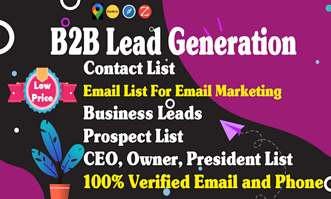 Gig Preview - Build contact list, prospect list building and b2b lead generation