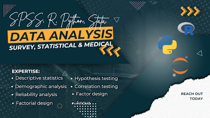 Gig Preview - Do survey, statistical  and medical data analysis in spss, r, python, stata