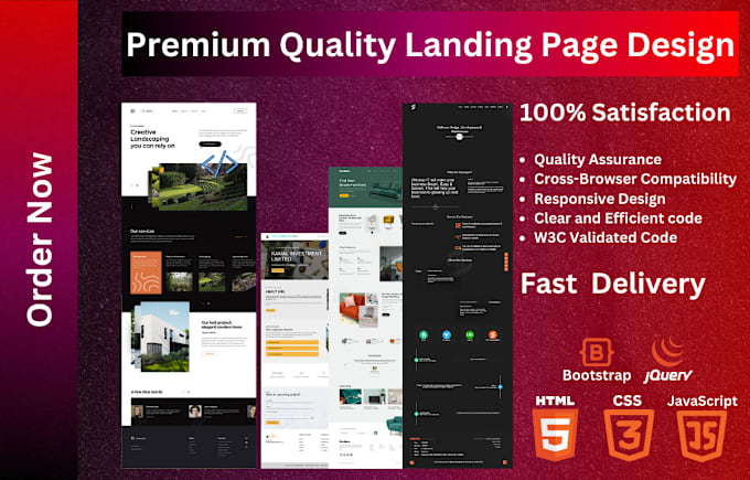 Bestseller - do HTML CSS js responsive landing page and website design