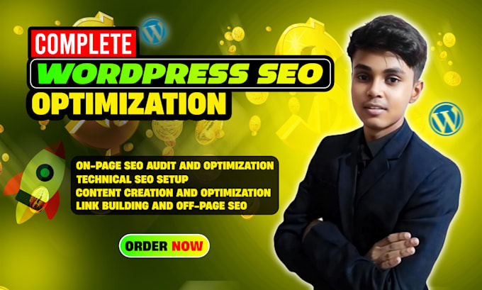 Gig Preview - Best complete wordpress SEO optimization, fix issues, website for top ranking